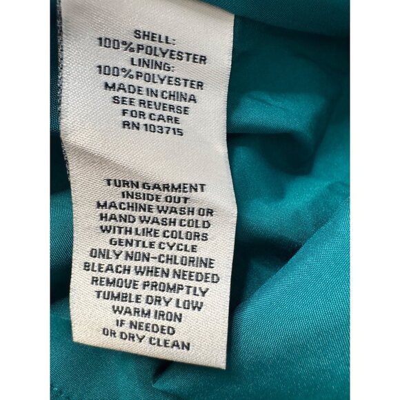 Nanette Lepore Size 10 Smocked High Neck Pleated Dress Deep Lake NWT $148 - Picture 7 of 13